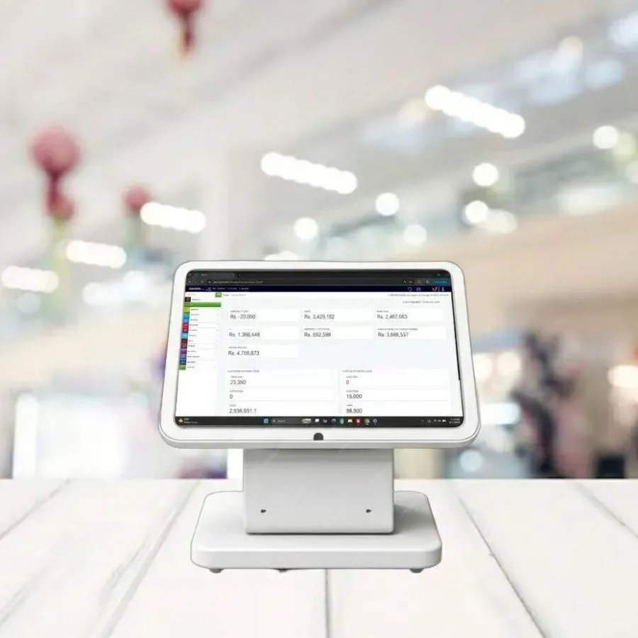 Real-time reporting and analytics dashboard for mobile shop POS software performance