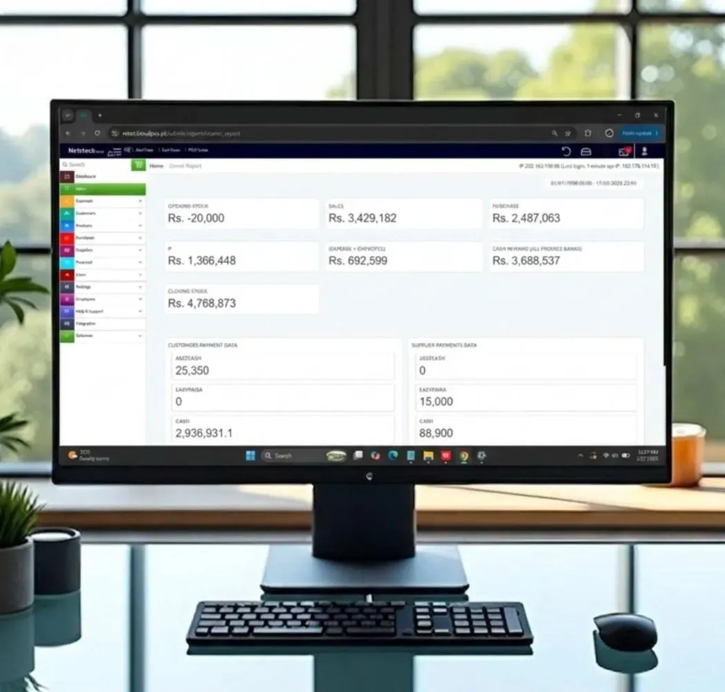 Pet care store dashboard with Pet Care Software for billing, inventory, customer management, and efficient business operations.