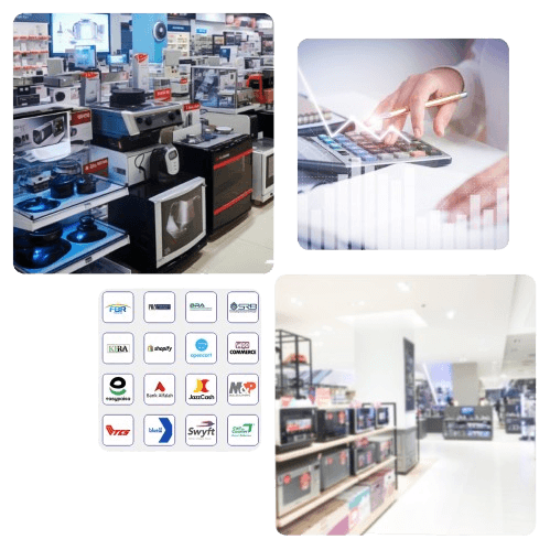 E-commerce and tax integration with Daily Electronics Installments Software for accurate billing and online sales.