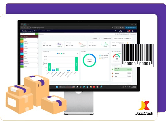 JazzCash Integration with CloudPOS in Pakistan mockup