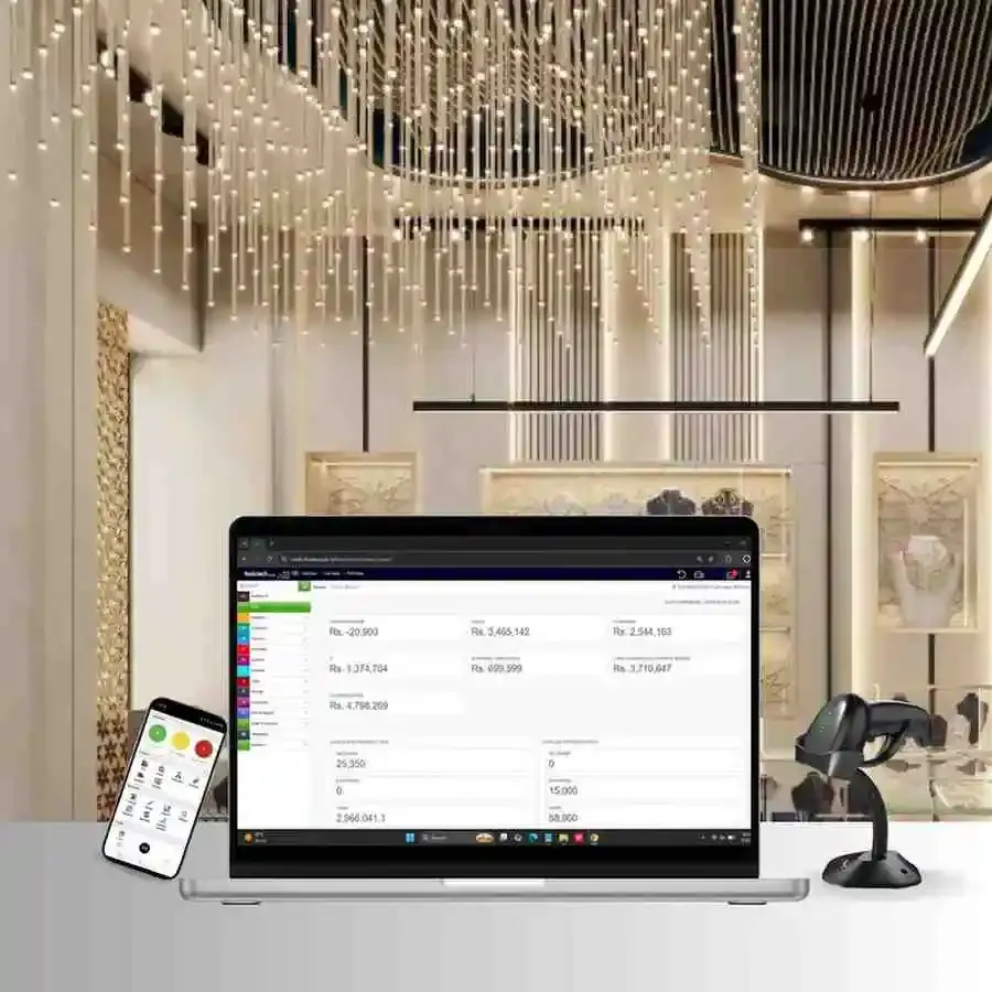 Jewellery Shop Management System showing real-time reporting and analytics for better business insights.