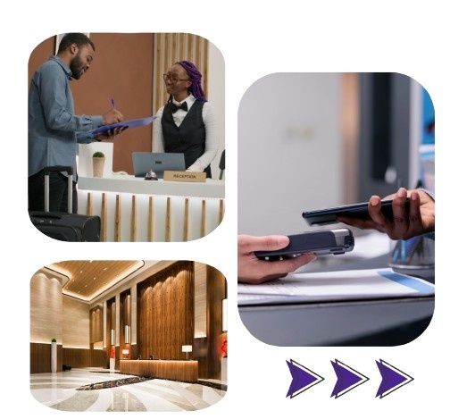 Hotel staff using Hotel Management Software with secure user access, representing security and user control in CloudPOS Hotel POS System.