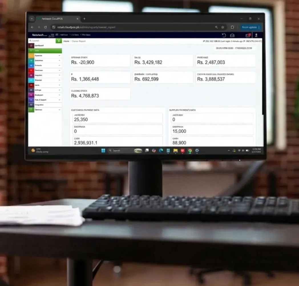 Hotel management dashboard showing real-time reports and analytics for bookings, revenue, and staff performance