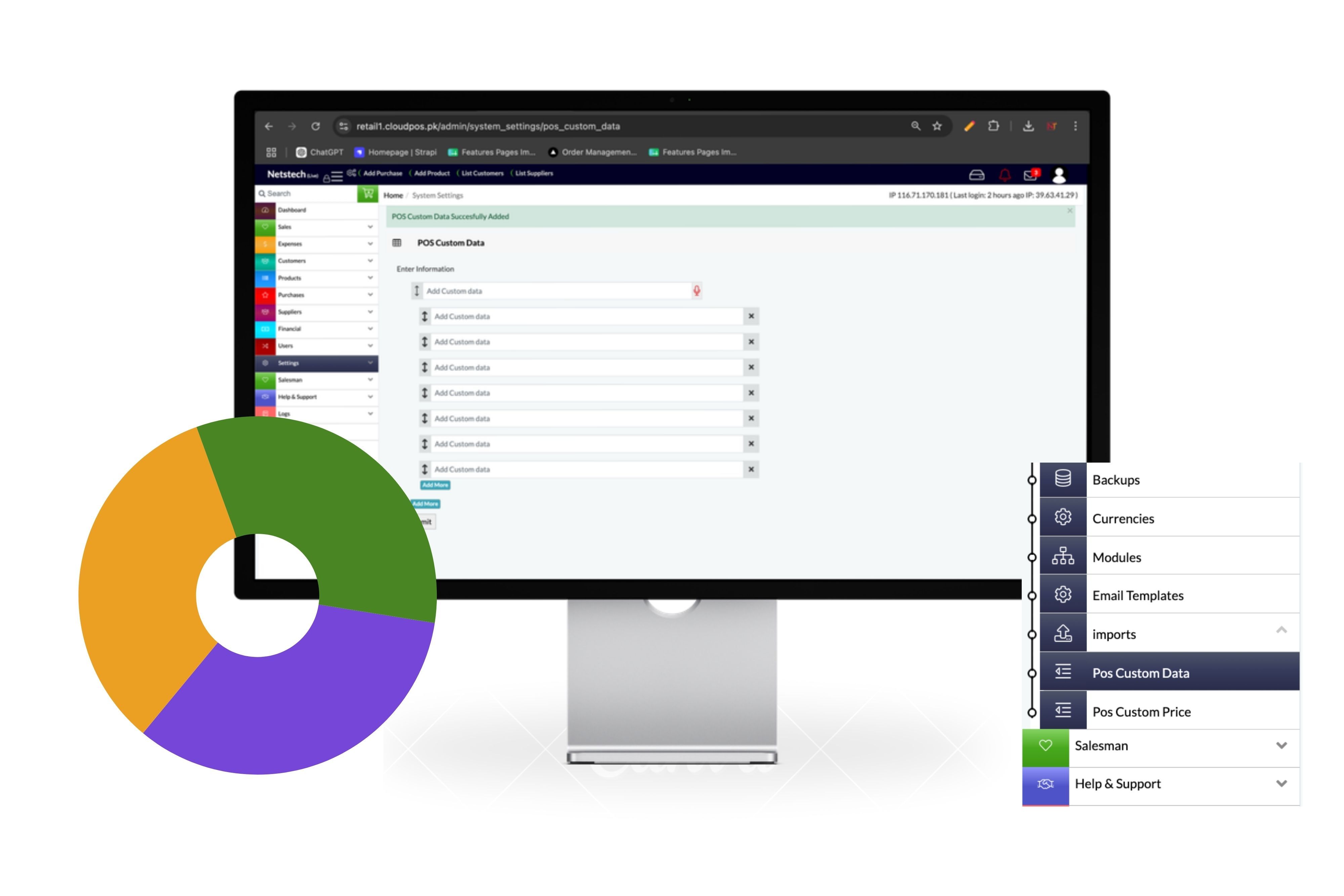 Features of CloudPOS Custom price  mockup