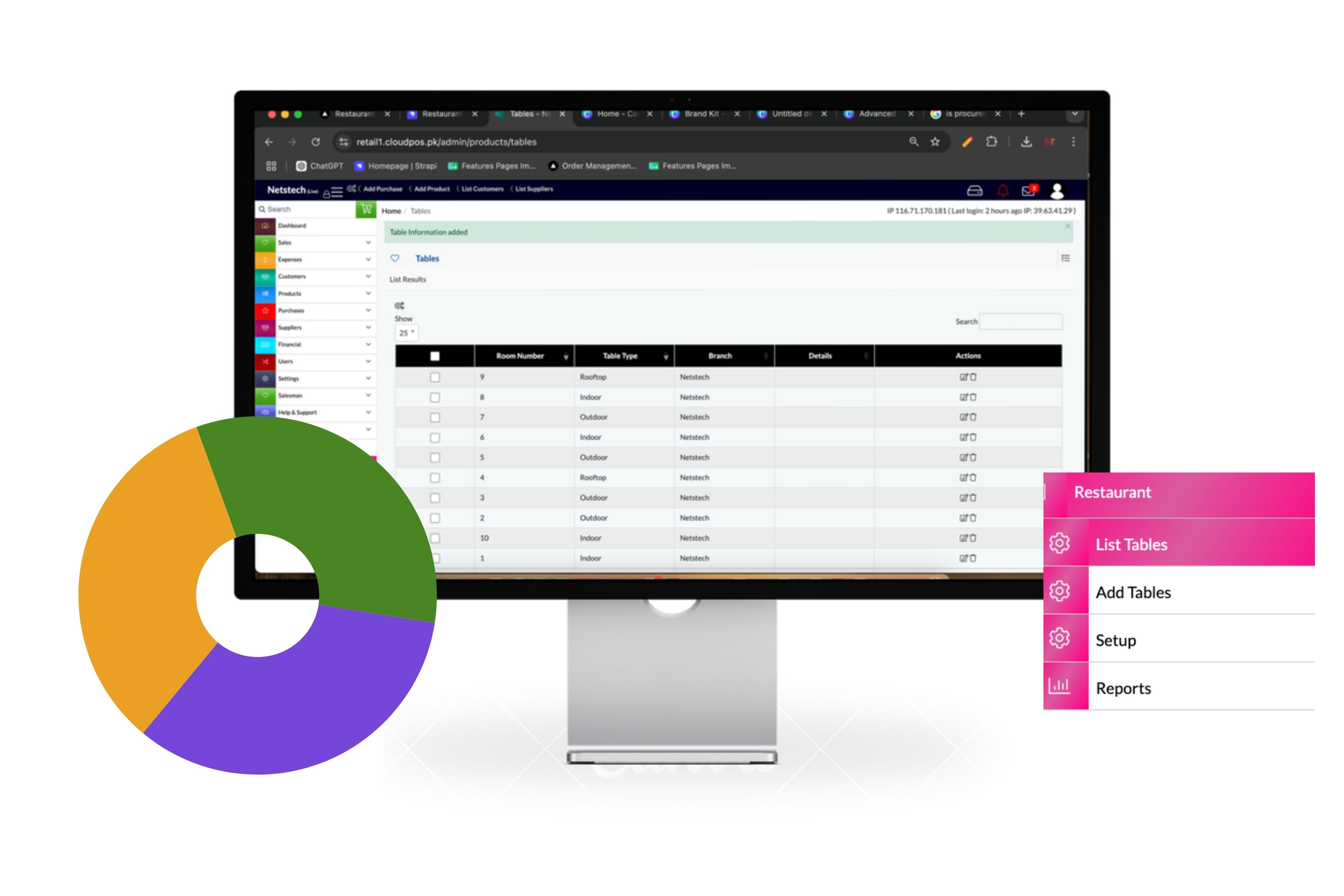 Restaurant Management POS for Smart Hotel Operations mockup