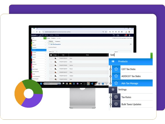 Features of CloudPOS Tax Slab mockup