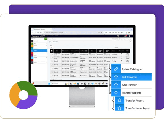 Feature of CloudPOS Stock Transfer mockup