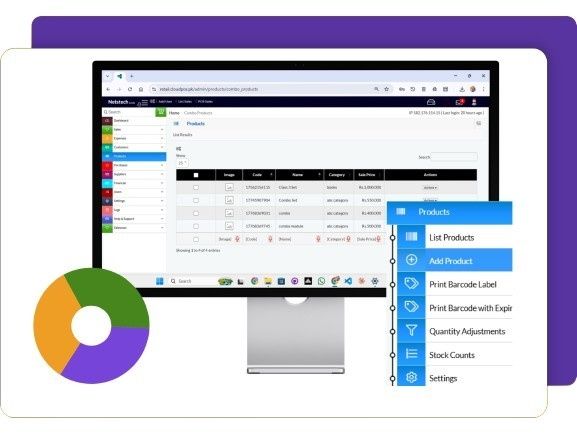 Features of CloudPOS Product Management mockup