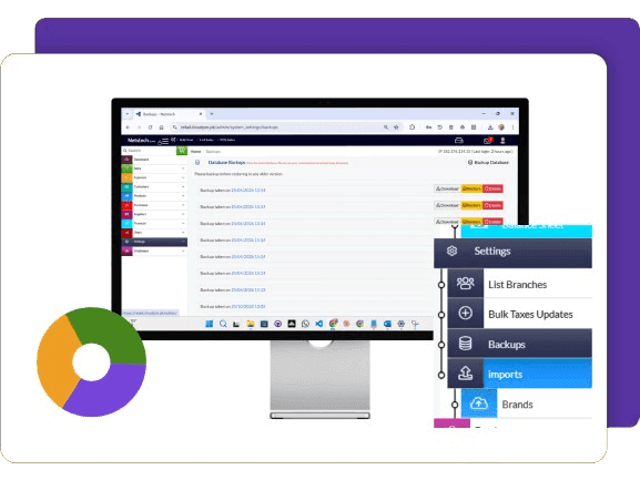 Feature of CloudPOS Backup mockup