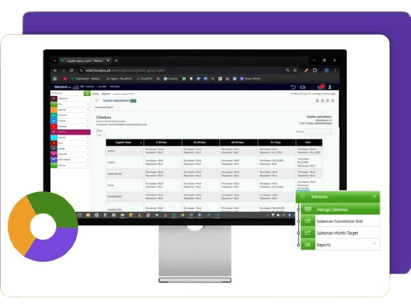 Feature of CloudPOS Salesman management  mockup